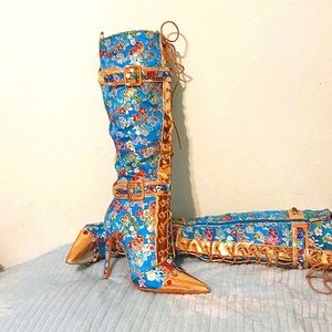 Brand new embroidered boots